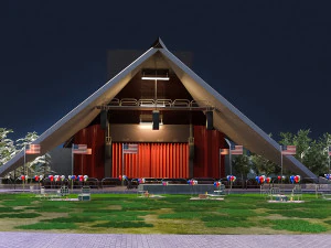 Independence in July 3D Model