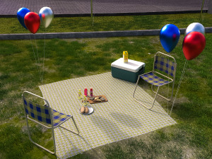 Independence in July 3D 模型