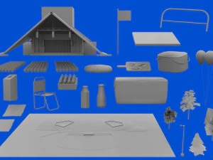 Independence in July 3D Model