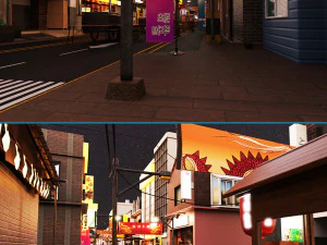 Rue Itaewon Modèle 3D