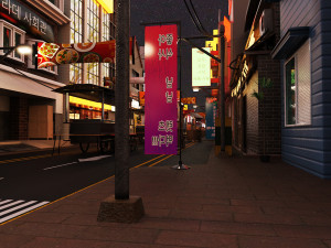 Itaewon Street Modelo 3D