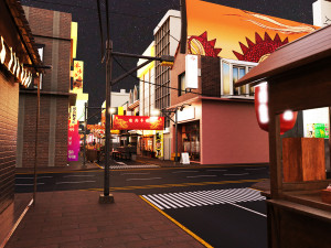 Itaewon Street Modelo 3D