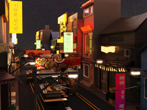 Rua Itaewon Modelo 3D