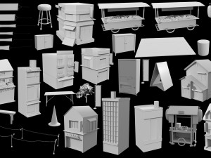Itaewon Street Modelo 3D