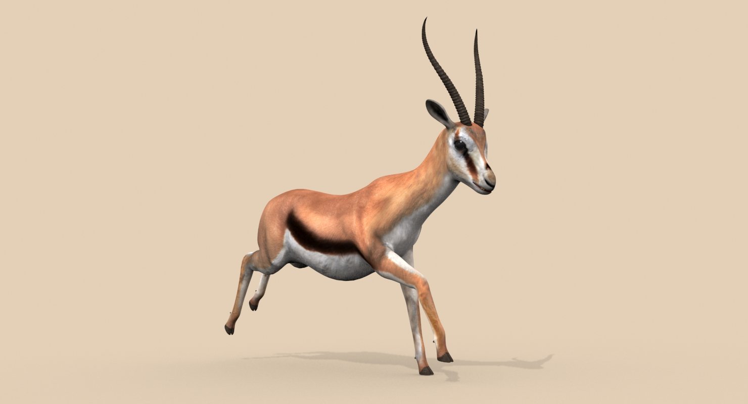 Газель 3д модель. 3d Gazelle Mockup.