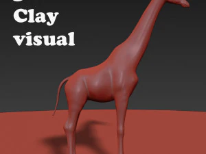 photoreal hd giraffe 3D Model