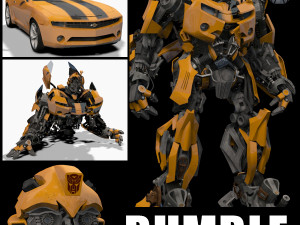 bumblebee forever 3d animated model 3D Model