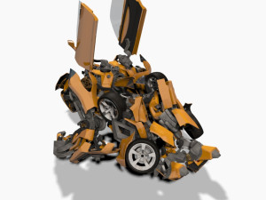 Bumblebee forever 3d animated model 3D Model