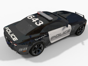 barricade decepticon transformer 3d animated model 3D Модель