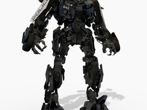 barricade decepticon transformer 3d animated model 3D Модель