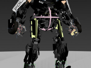 barricade decepticon transformer 3d animated model 3D Модель