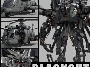 blackout is back 3d animated transformer model 3D Model