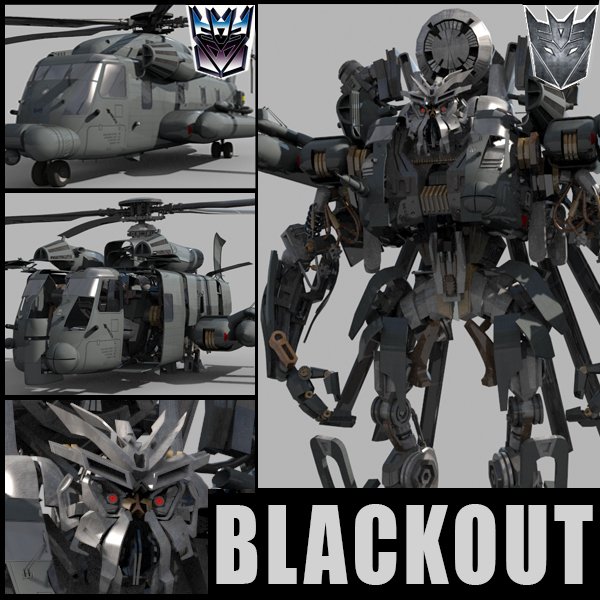 blackout is back 3d animated transformer model 3D Model in Robot 3DExport