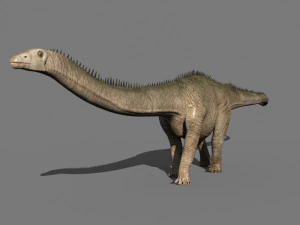 실제 디플로도쿠스 공룡 - 애니메이션 3D 모델