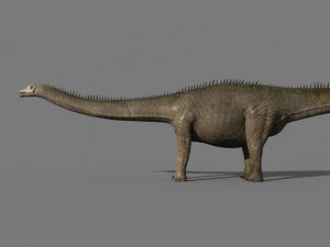 실제 디플로도쿠스 공룡 - 애니메이션 3D 모델