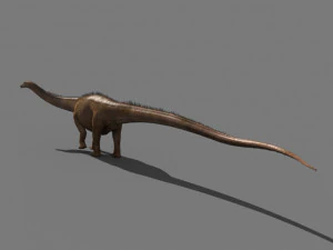 실제 디플로도쿠스 공룡 - 애니메이션 3D 모델