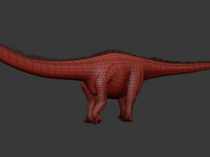real life diplodocus dinosaur - animated 3D 모델
