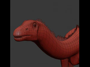 실제 디플로도쿠스 공룡 - 애니메이션 3D 모델