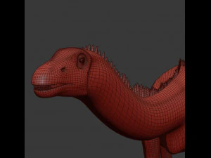 실제 디플로도쿠스 공룡 - 애니메이션 3D 모델