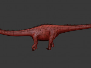 real life diplodocus dinosaur - animated 3D 모델