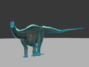 real life diplodocus dinosaur - animated 3D 모델