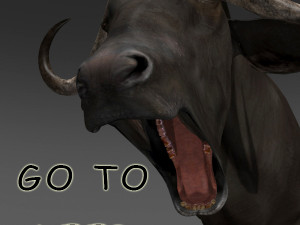 animated buffalo 3D Модель