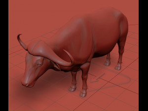 animated buffalo 3D Модель