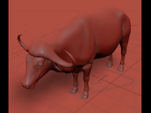 animated buffalo 3D Model
