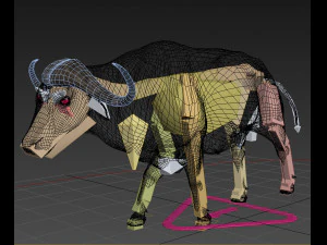 animated buffalo 3D Model