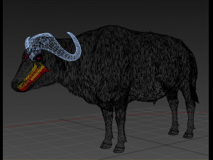 animated buffalo 3D Модель