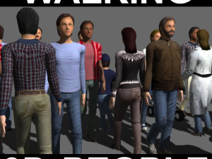 Walking 3d people 3Dモデル