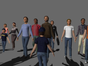 Walking 3d people 3D Model