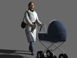 Walking 3d people 3D Model