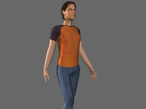 Walking 3d people 3D Model