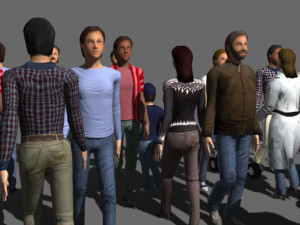 Walking 3d people 3D Model