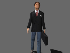 Walking 3d people 3D Model