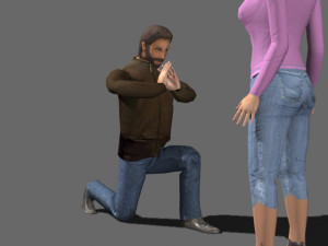 Walking 3d people 3D Model