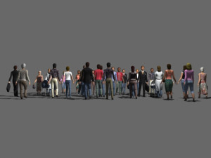 Walking 3d people 3D Model
