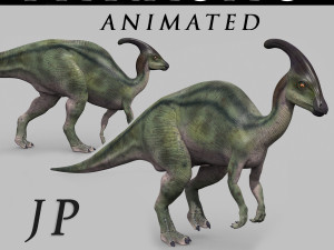 parasaurolophus 8192 hd - 3d animated model 3D Model