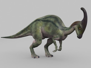 parasaurolophus 8192 hd - 3d animated model 3D Model