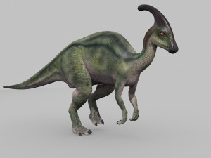 parasaurolophus 8192 hd - 3d animated model 3D Model