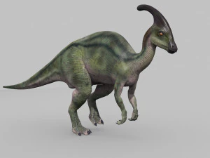 parasaurolophus 8192 hd - 3d animated model 3D Model