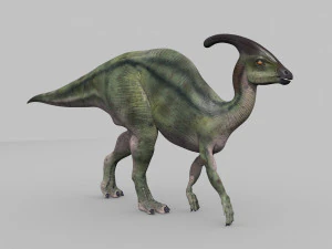 parasaurolophus 8192 hd - 3d animated model 3D Model