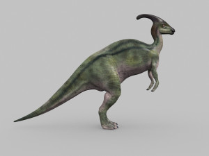 parasaurolophus 8192 hd - 3d animated model 3D Model