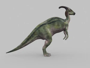parasaurolophus 8192 hd - 3d animated model 3D Model
