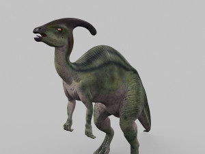 parasaurolophus 8192 hd - 3d animated model 3D Model
