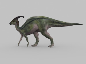 parasaurolophus 8192 hd - 3d animated model 3D Model