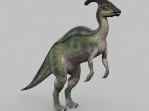 parasaurolophus 8192 hd - 3d animated model 3D Model