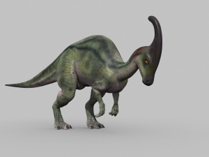 parasaurolophus 8192 hd - 3d animated model 3D Model