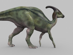 parasaurolophus 8192 hd - 3d animated model 3D Model
